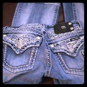 Denim boot cut jeans